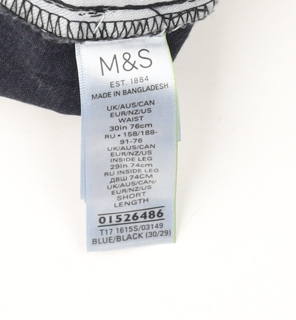 Marks and Spencer Men's Blue Slim Straight Jeans New 30R
