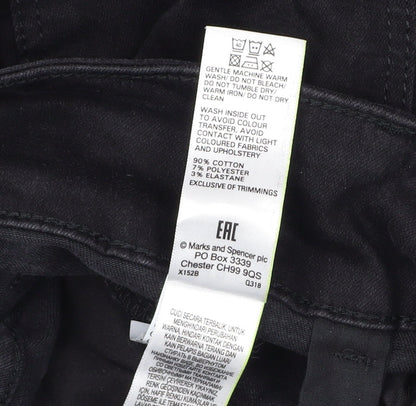 Womens UK Size 8 Marks and Spencer Regular Fit  Black Jeans