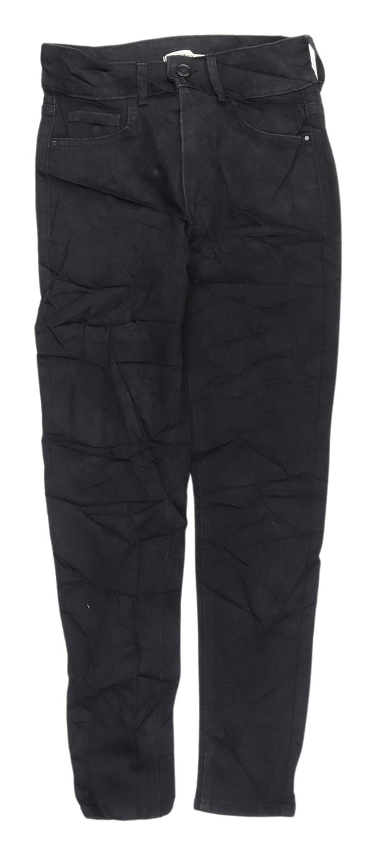 Womens UK Size 8 Marks and Spencer Regular Fit Straight Black Jeans