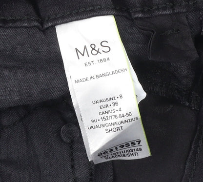 Womens UK Size 8 Marks and Spencer Regular Fit Straight Black Jeans