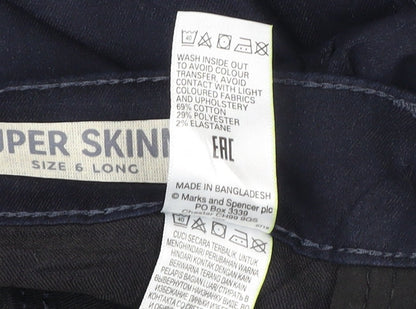 Womens UK Size 6 Marks and Spencer Slim Fit Skinny Blue Jeans