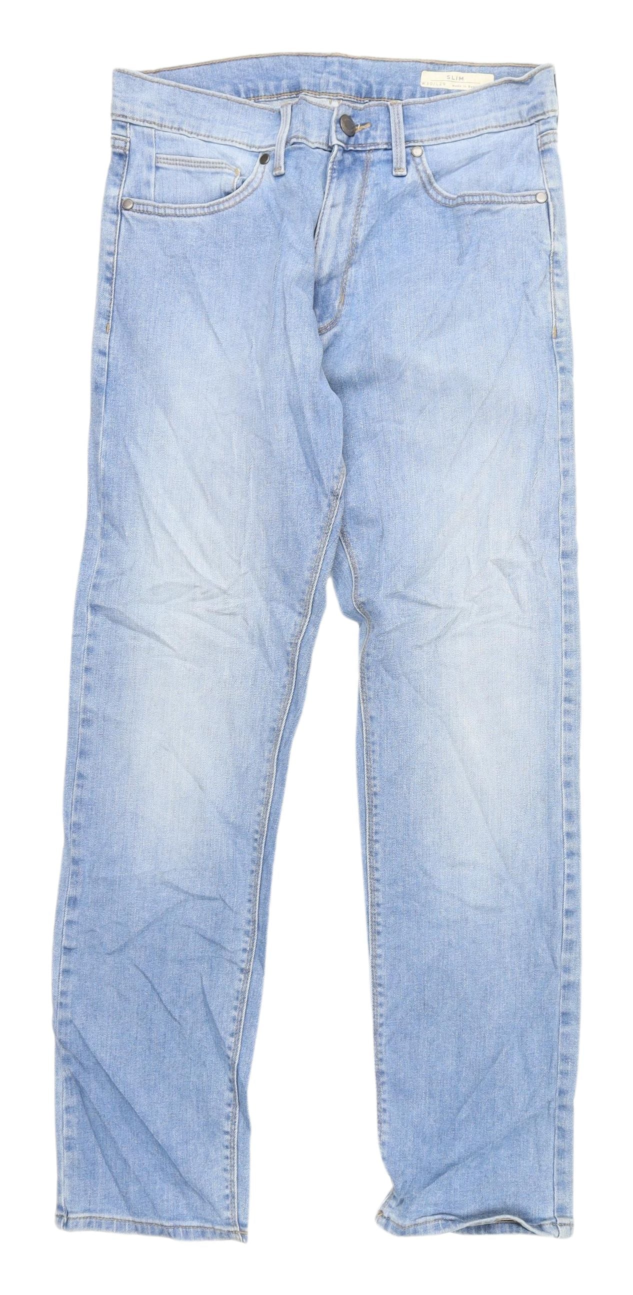 Marks and Spencer Men's Light Blue Slim Jeans