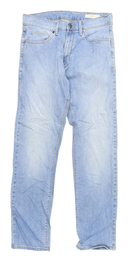 Marks and Spencer Men's Light Blue Slim Jeans