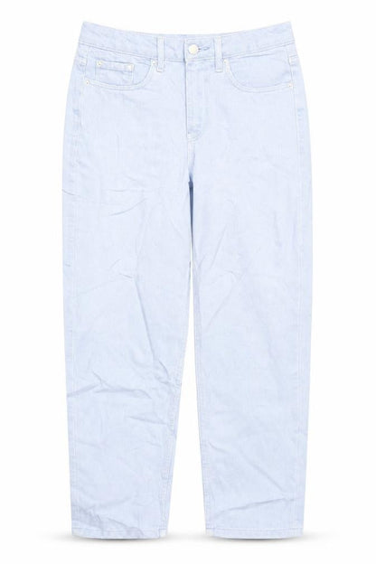Womens UK Size 8 Marks and Spencer Regular Fit Mom Blue Jeans