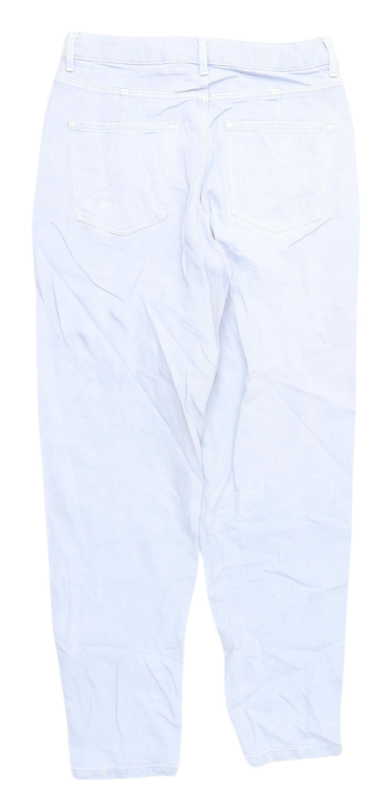 Womens UK Size 8 Marks and Spencer Regular Fit Mom Blue Jeans