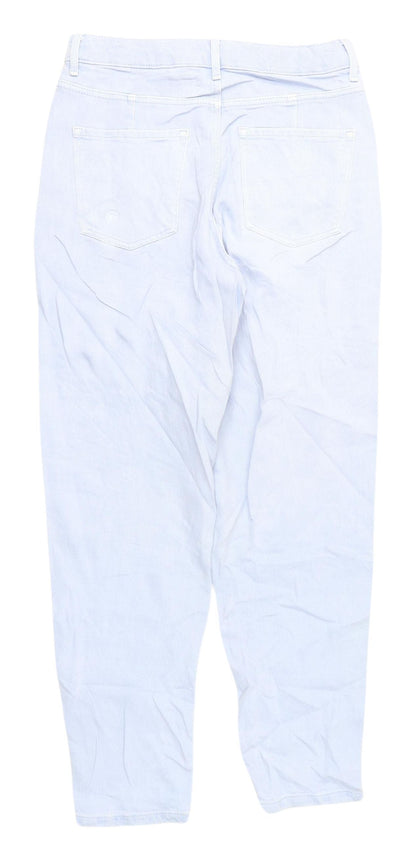 Womens UK Size 8 Marks and Spencer Regular Fit Mom Blue Jeans