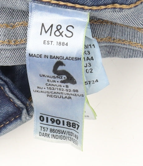 Womens UK Size 12 Marks and Spencer Slim Fit Jegging Blue Jeans