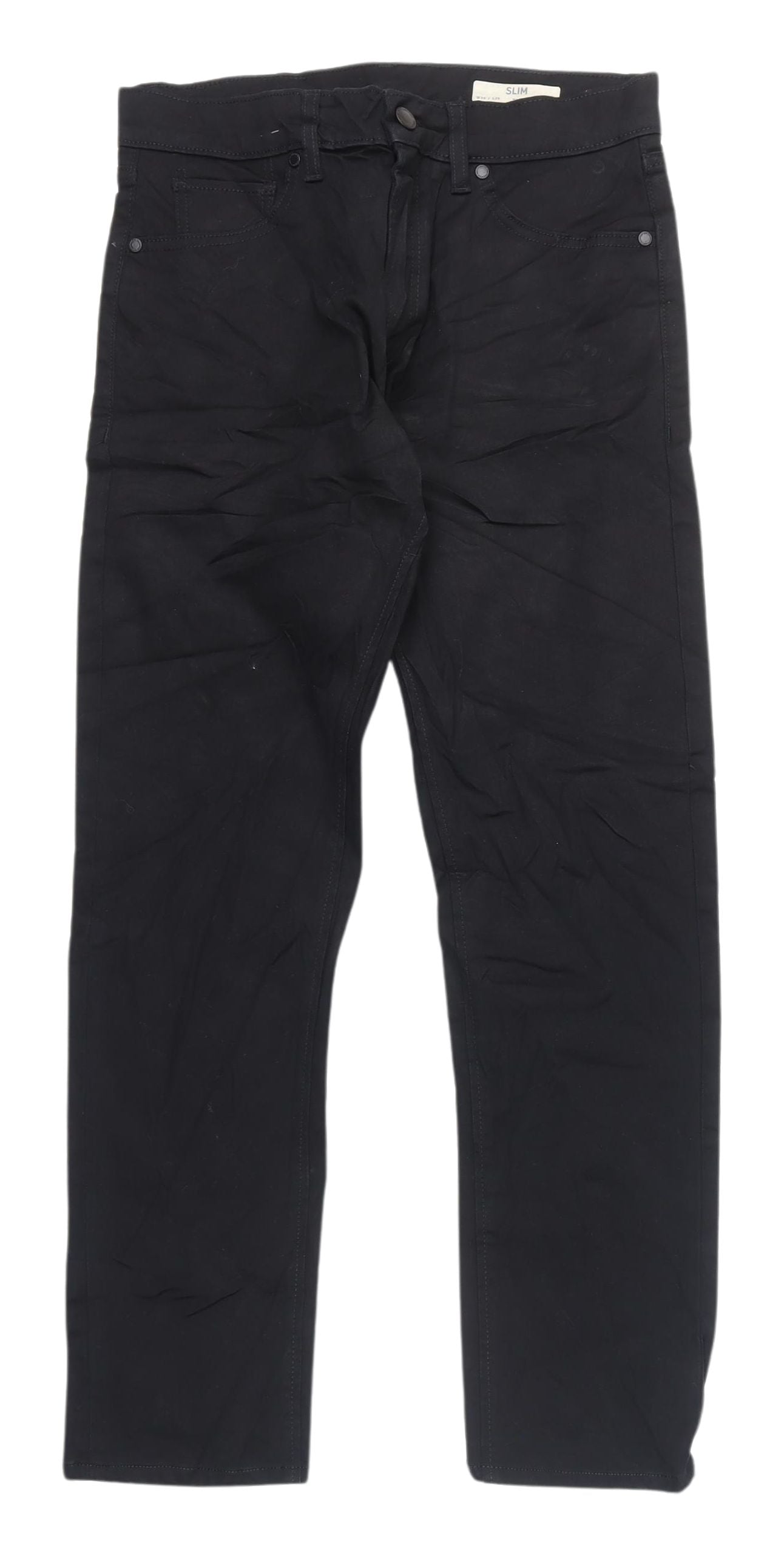 Marks and Spencer Men's Black Slim Straight Jeans M