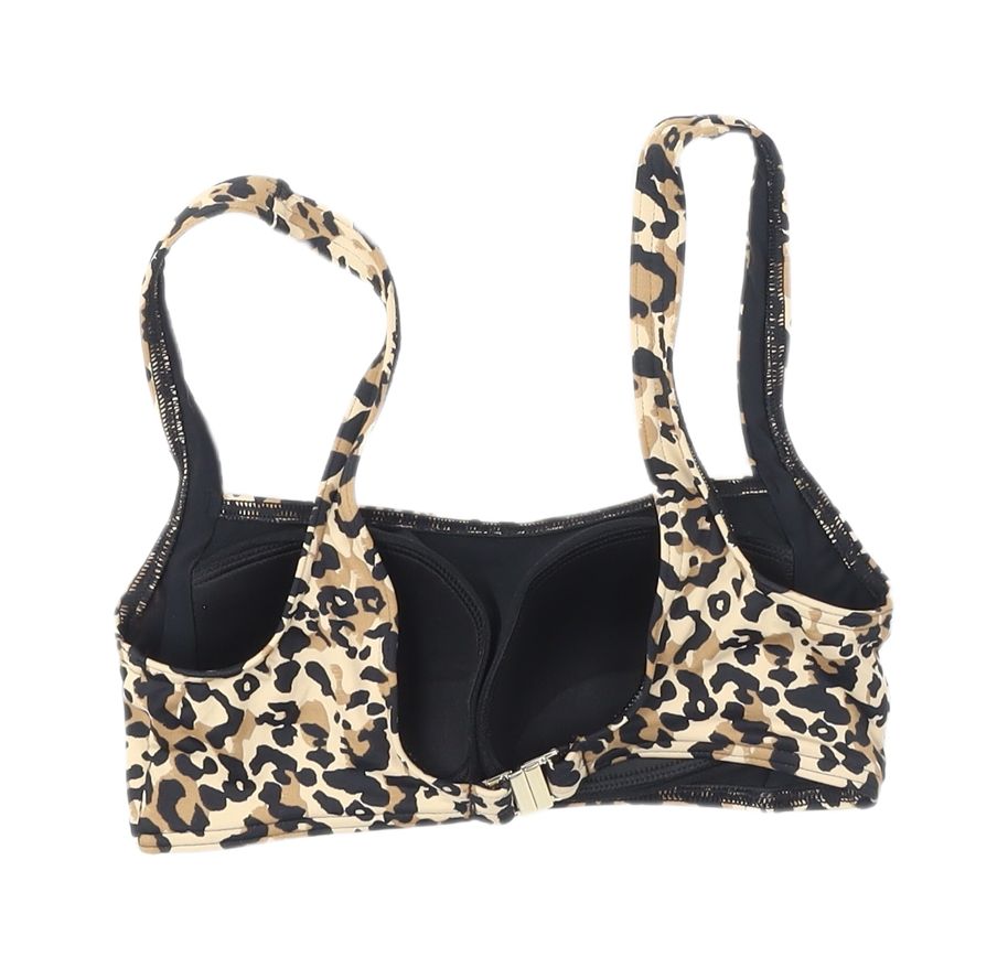 Marks & Spencer Animal Print Bralette Top, Size 8, Beige