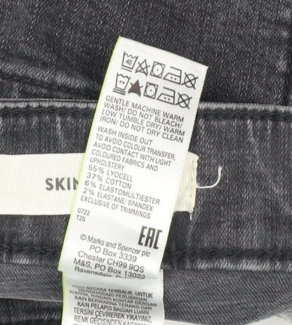 Womens UK Size 12 Marks and Spencer Regular Fit Skinny Black Jeans