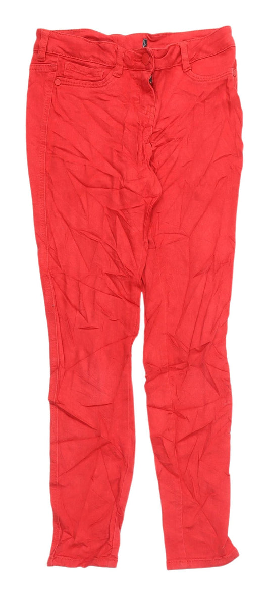 Next Women’s Red Jeans Size 8 with Button Closure