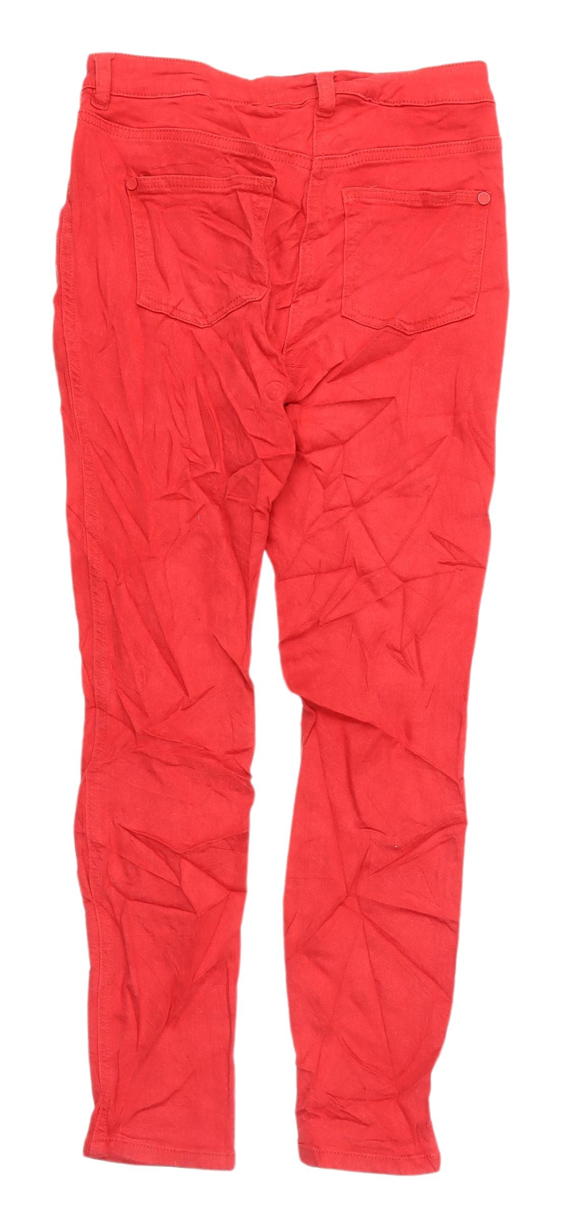 Next Women’s Red Jeans Size 8 with Button Closure