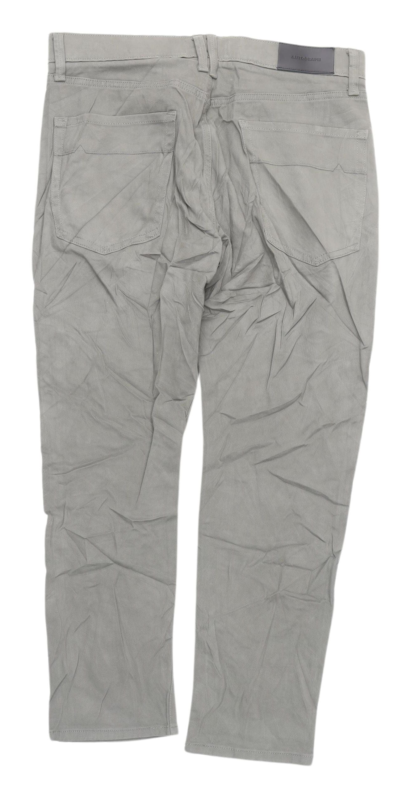 Marks and Spencer Men's Grey Slim Straight Jeans, M