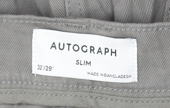 Marks and Spencer Men's Grey Slim Straight Jeans, M