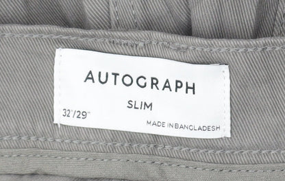 Marks and Spencer Men's Grey Slim Straight Jeans, M