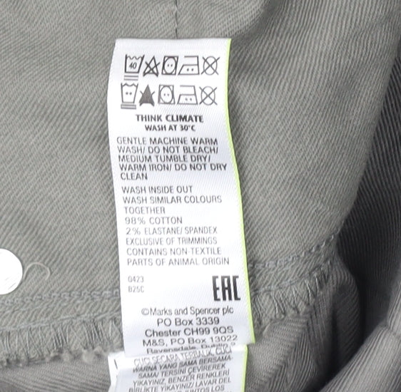 Marks and Spencer Men's Grey Slim Straight Jeans, M