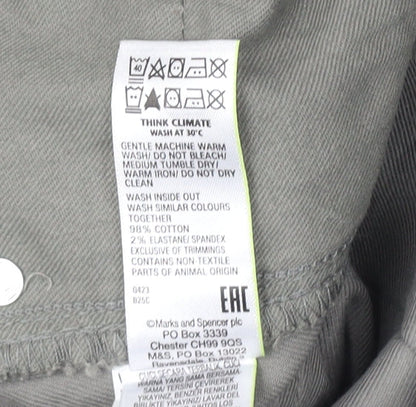 Marks and Spencer Men's Grey Slim Straight Jeans, M