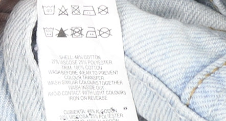 Denim Co. Women's Blue Embroidered Denim Shorts 10