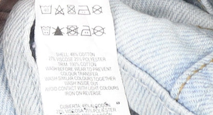 Denim Co. Women's Blue Embroidered Denim Shorts 10