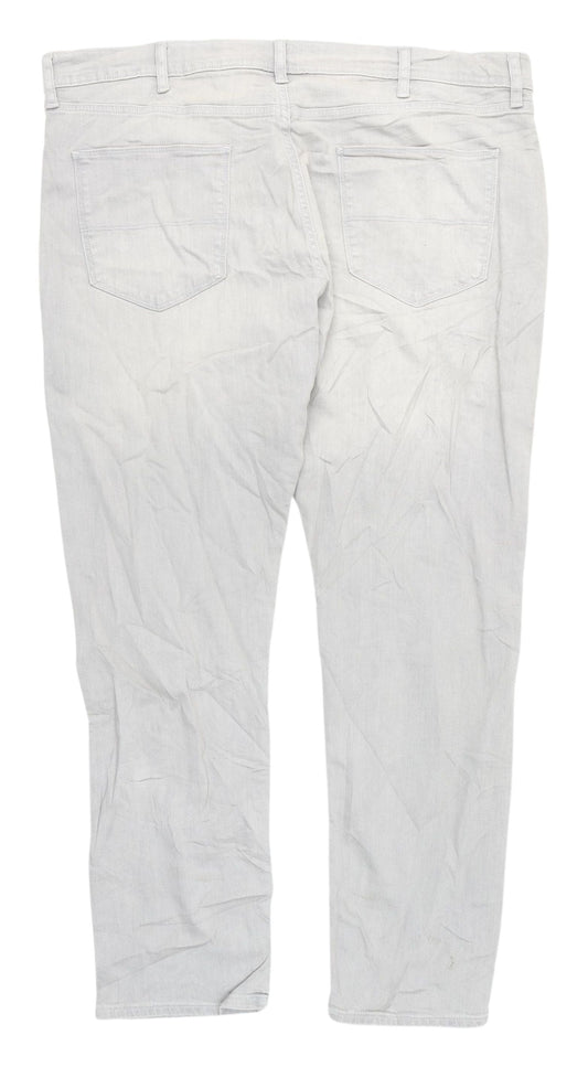 Marks and Spencer Men's Grey Straight Jeans, Size 40