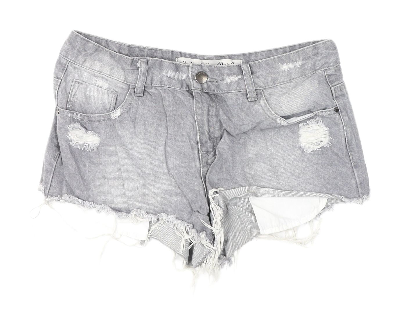 Denim Co. Women's Cut-Off Grey Denim Shorts Size 10