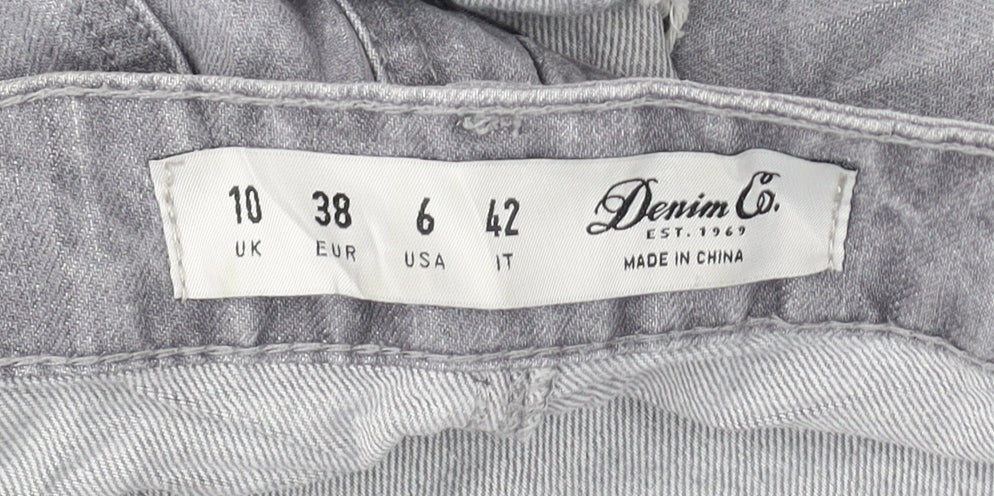 Denim Co. Women's Cut-Off Grey Denim Shorts Size 10