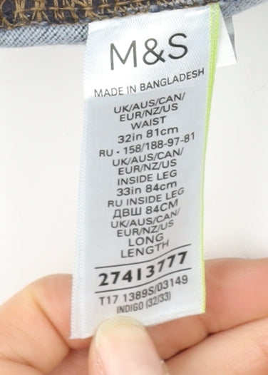 Marks and Spencer Men's Blue Slim Straight Jeans