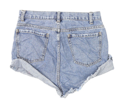 Denim Co. Women's Blue Embroidered Cut-Off Shorts