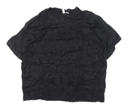 Womens UK Size 12 H&M Black Basic T-Shirt