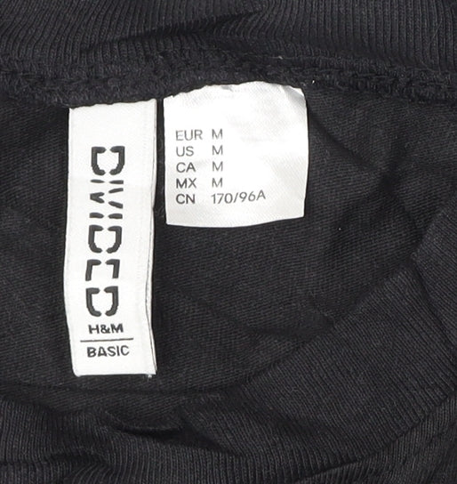 Womens UK Size 12 H&M Black Basic T-Shirt