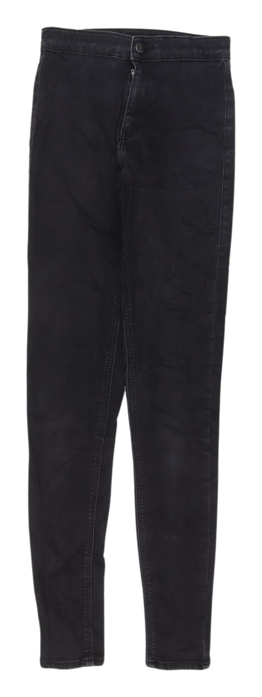 Topshop Women's Black Skinny Jeans, Size 8, Long Length