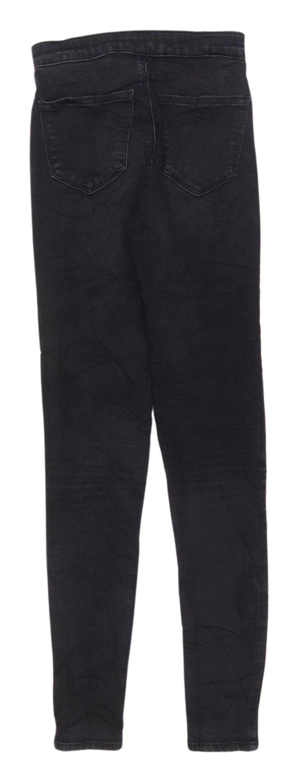 Topshop Women's Black Skinny Jeans, Size 8, Long Length