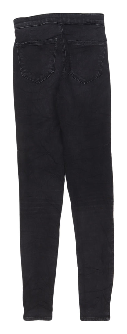 Topshop Women's Black Skinny Jeans, Size 8, Long Length