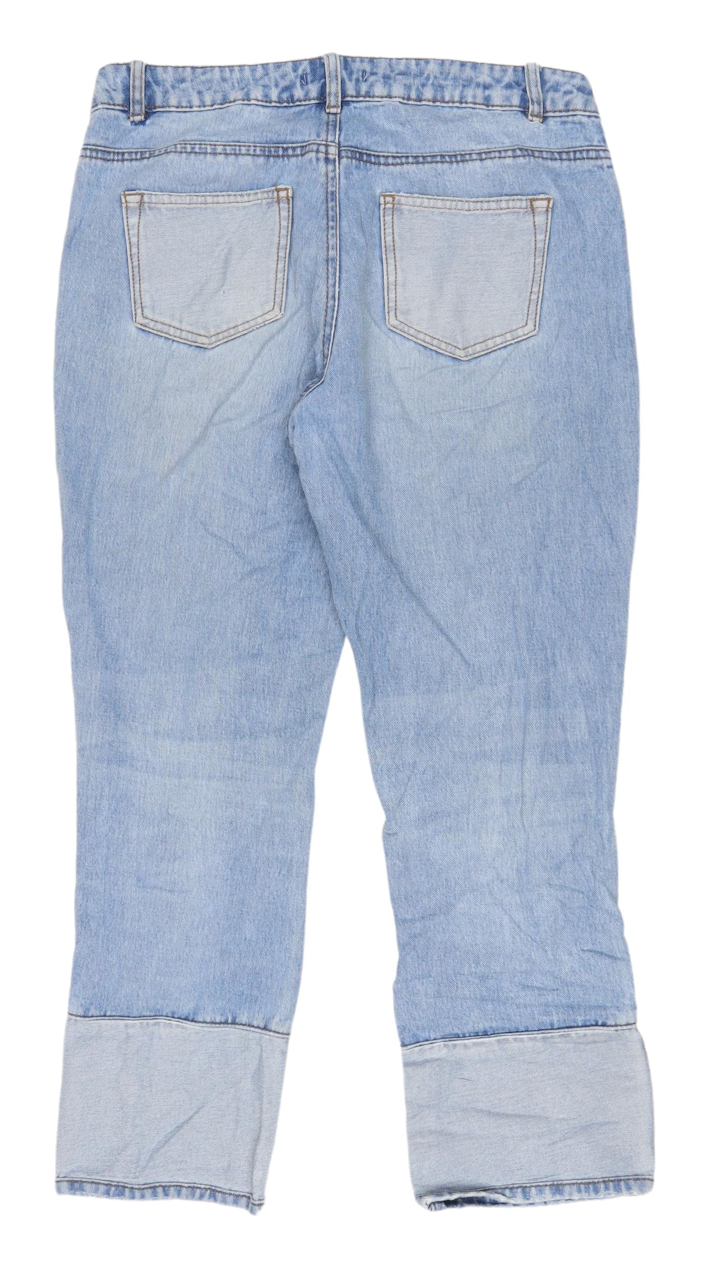 Tu Women's Blue Cropped Jeans, Size 10, Regular Fit