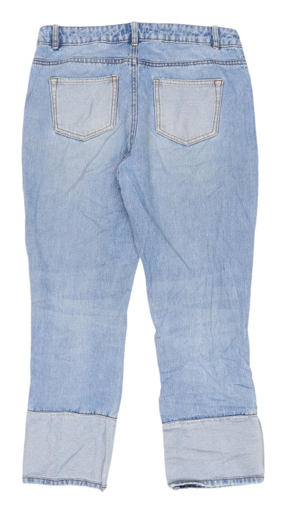 Tu Women's Blue Cropped Jeans, Size 10, Regular Fit