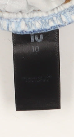 Tu Women's Blue Cropped Jeans, Size 10, Regular Fit