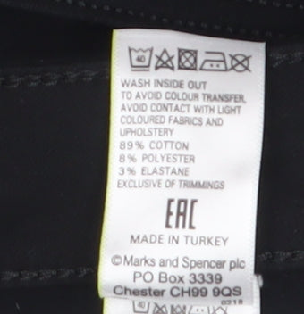 Womens UK Size 16 Marks and Spencer Regular Fit Skinny Black Jeans