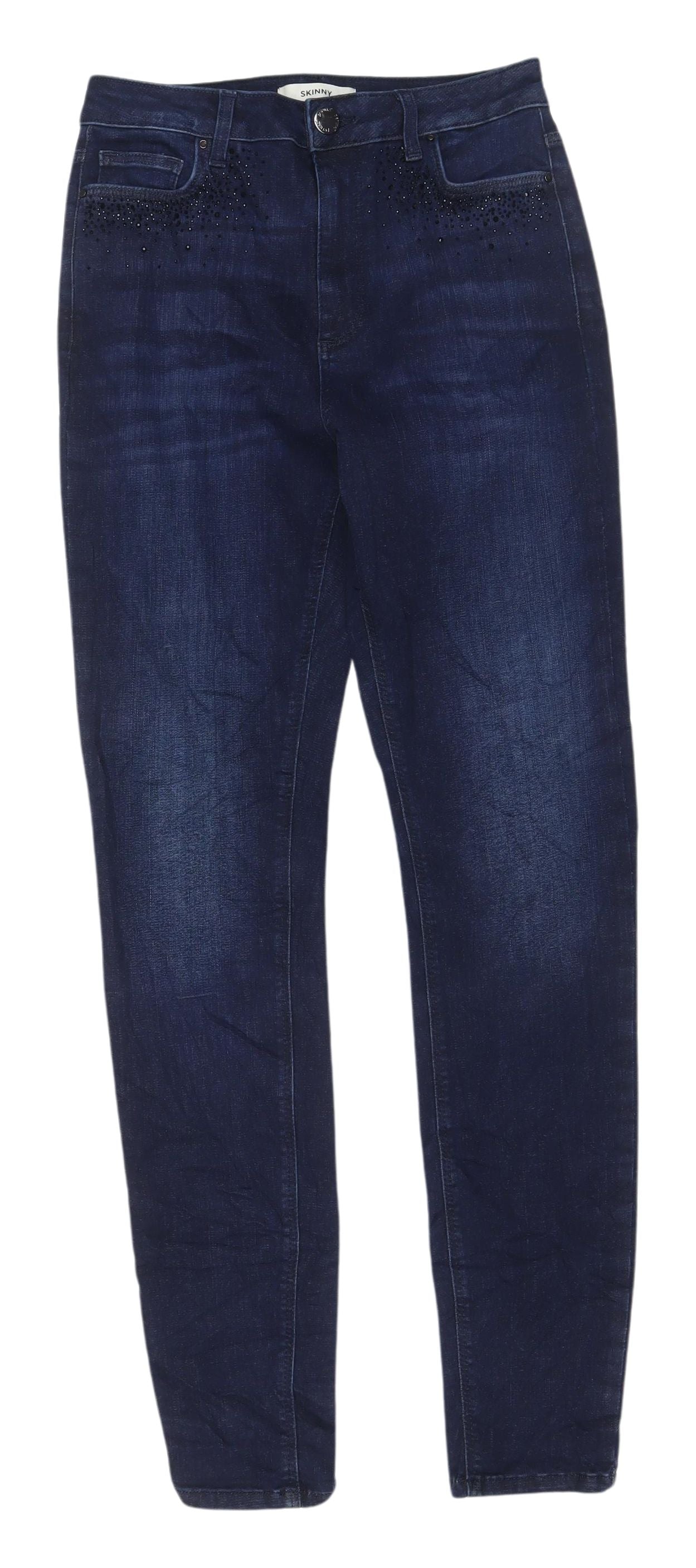 Womens UK Size 10 Marks and Spencer Slim Fit Skinny Blue Jeans