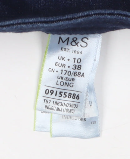 Womens UK Size 10 Marks and Spencer Slim Fit Skinny Blue Jeans