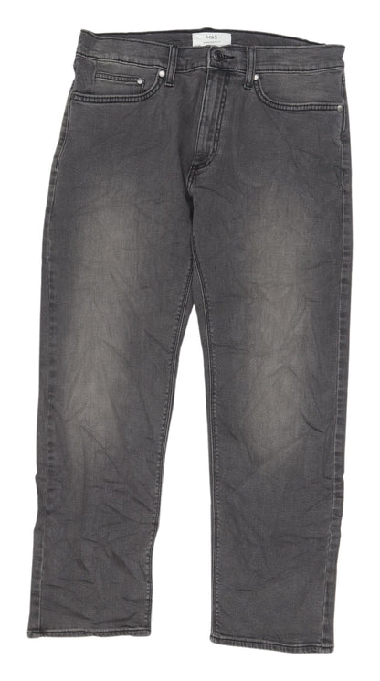 Marks and Spencer Men Dark Grey Straight Jeans 32