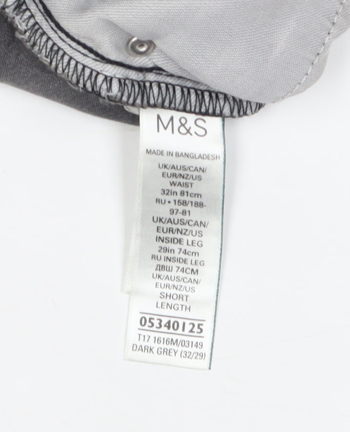 Marks and Spencer Men Dark Grey Straight Jeans 32