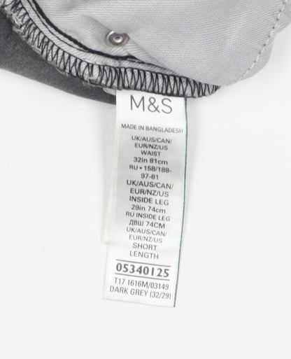 Marks and Spencer Men Dark Grey Straight Jeans 32