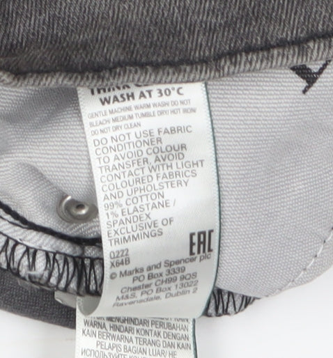 Marks and Spencer Men Dark Grey Straight Jeans 32