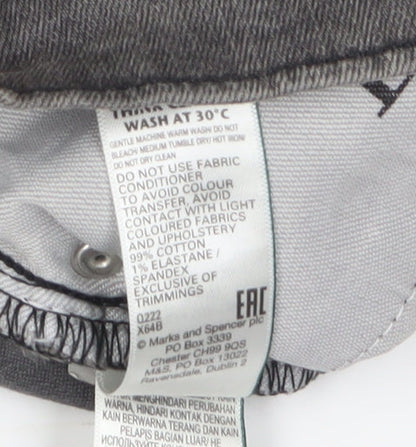 Marks and Spencer Men Dark Grey Straight Jeans 32