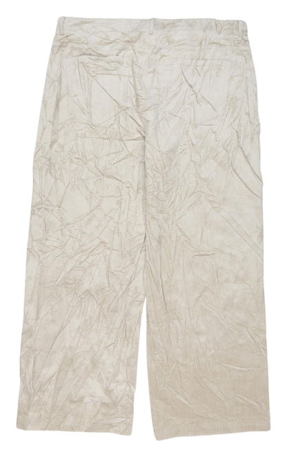 Womens UK Size 20 Marks and Spencer Relaxed Fit  Beige Trousers