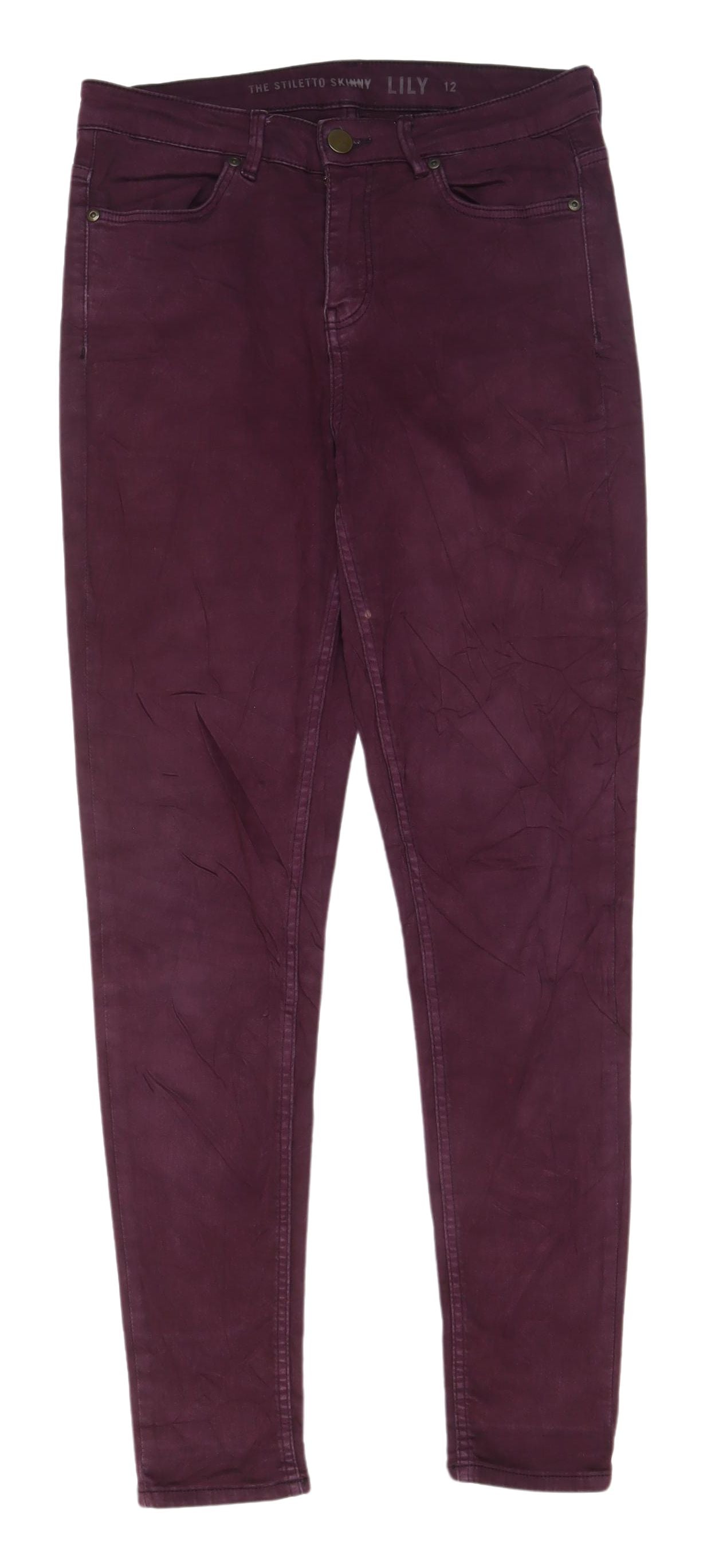 Oasis Women’s Purple Skinny Jeans, Size 12, Stylish