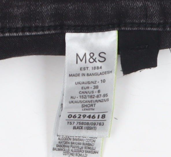 Womens UK Size 10 Marks and Spencer Regular Fit Skinny Black Jeans