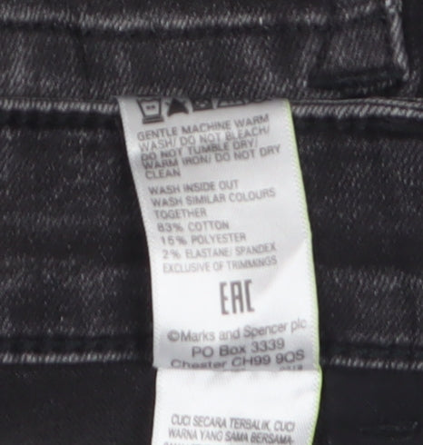 Womens UK Size 10 Marks and Spencer Regular Fit Skinny Black Jeans