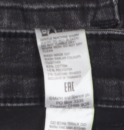 Womens UK Size 10 Marks and Spencer Regular Fit Skinny Black Jeans