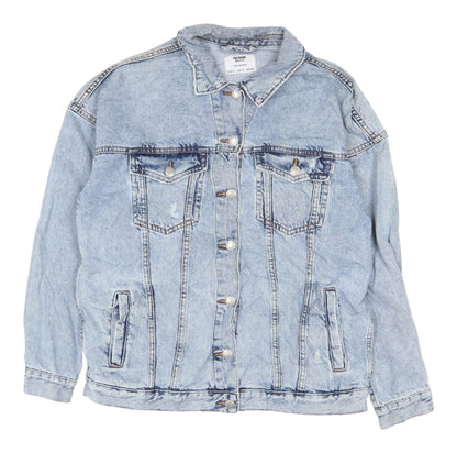 Womens UK Size S Bershka Blue Denim Jacket